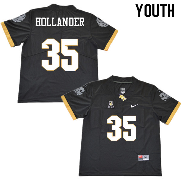 Youth #35 Jared Hollander UCF Knights College Football Jerseys Sale-Black